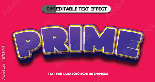 Prime editable vector text effect