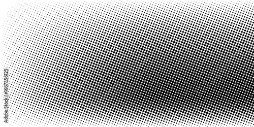 Halftone faded gradient texture. Grunge halftone grit background. White and black sand noise wallpaper. Retro pixilated vector backdrop. eps10