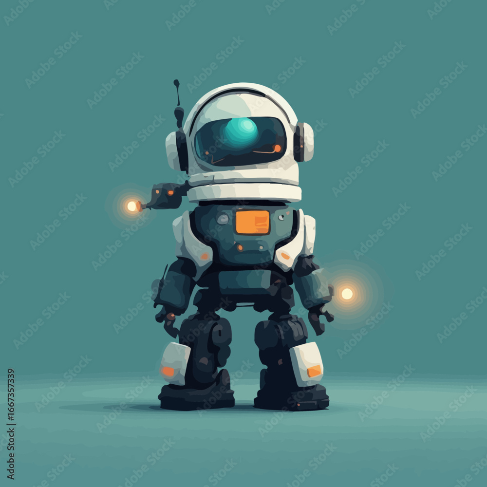 Naklejka premium Artificial Intelejen Robotic Design Very Cool