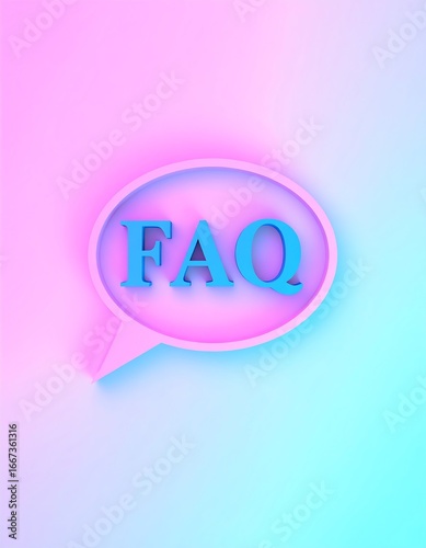 Wallpaper Mural FAQ bubble, vibrant gradient background Torontodigital.ca