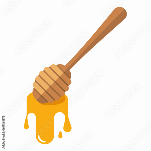 Honey with Wooden Spoon