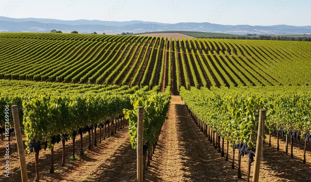 Obraz premium Flug über Weinberge