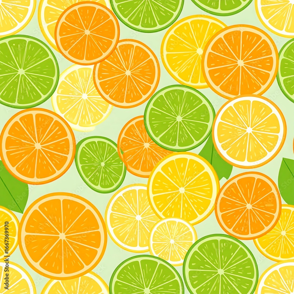 Obraz premium Citrus slice pattern