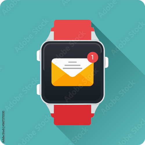 smartwatch displaying a message notification