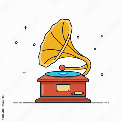 Basic Gramophone Music Icon