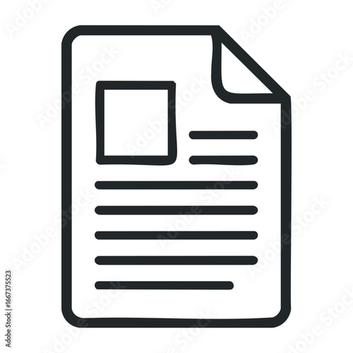 black and white document icon clip art preview