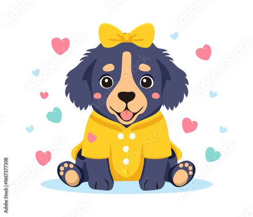 cute Baby Wearing Golden Retriever Clothes