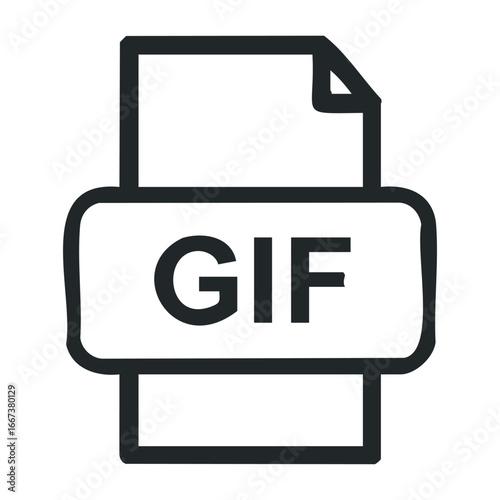 Creating engaging gifs digital design animation techniques online platforms creative concept. Vector outline illustration