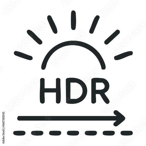 Hdr photography techniques for stunning landscape images outdoor settings visual guide creative perspective. Vector outline illustration