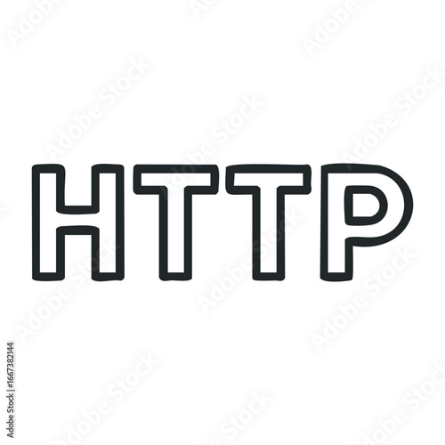 Understanding http protocol a comprehensive guide to web communication technology environment educational insight. Vector outline illustration