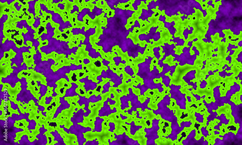 Neon Green Purple Abstract Fractal Pattern