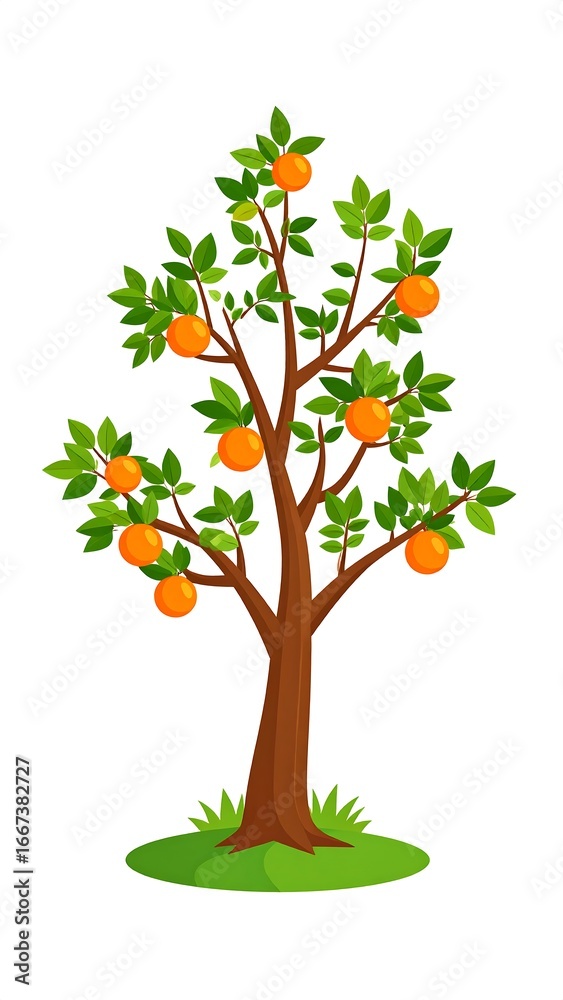 Obraz premium Orange tree illustration