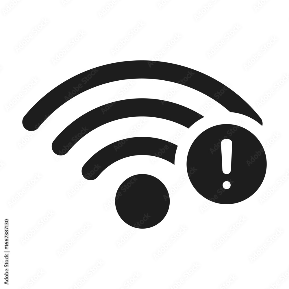 Wi-Fi disconnect flat vector icon Wi-Fi disconnect flat vector icon