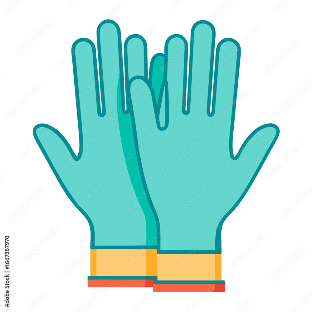 Fototapeta premium madical gloves isolated white