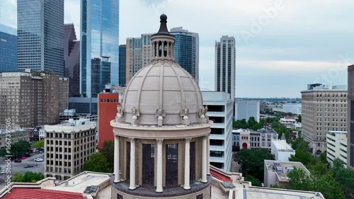 Drone photo of Harris County Courthouse in Houston Texas