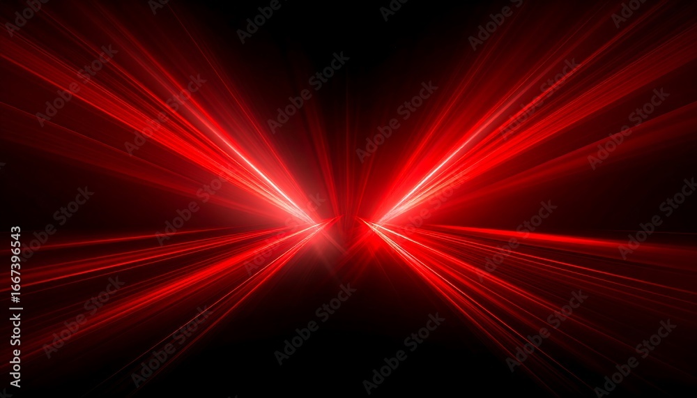 Fototapeta premium Red Light Speed Burst Abstract.