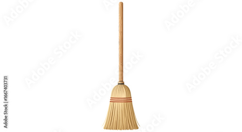 Classic broom illustration, perfect for cleaning and tidying concepts