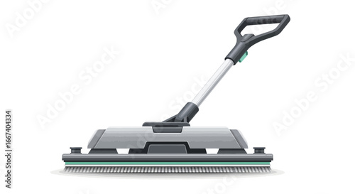 Modern floor cleaning equipment with ergonomic handle and efficient brush