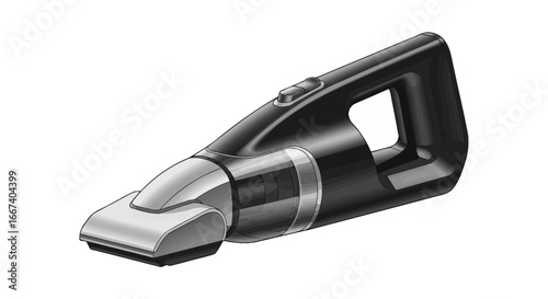 Sleek and Modern Handheld Vacuum Cleaner Design on a White Background