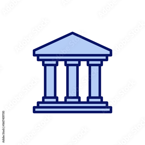 Bank icon vector. Bank sign and symbol, museum, university