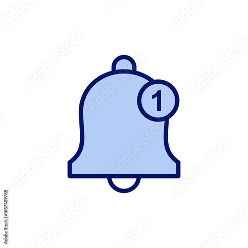 Bell icon vector. Notification sign and symbol for web site design