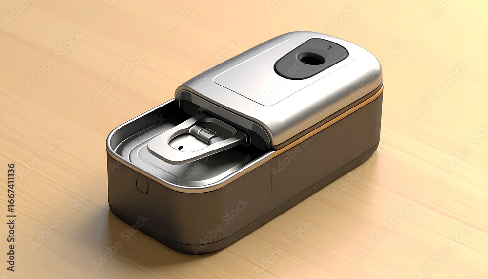 Fototapeta premium Automatic Can Opener on Wood.