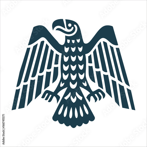 Aztec Eagle Outline: Cinco de Mayo Symbol Cinco de Mayo Mexican eagle clutching a serpent Aztec inspired outline