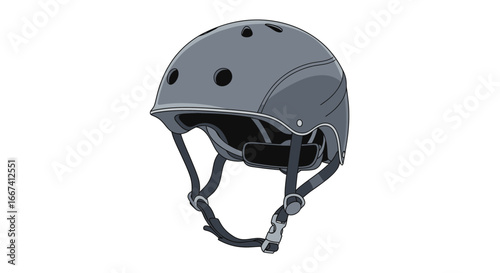 Stylish Protective Helmet Illustration for Various Extreme Activities