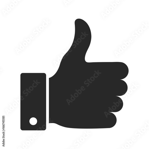 thumb up flat vector icon