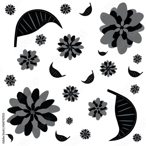 Minimalist floral pattern on a white background. Perfect for stationery, packaging, and textile design. Clean and elegant style.