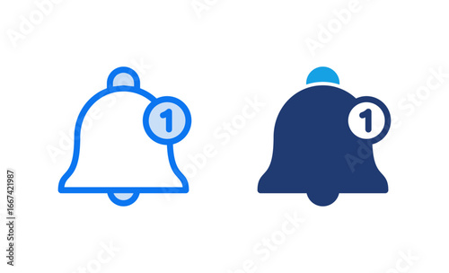 Bell Icon vector illustration. Notification sign and symbol for web site design
