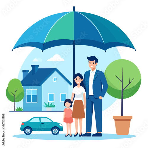 Comprehensive Insurance Coverage Vector Illustration