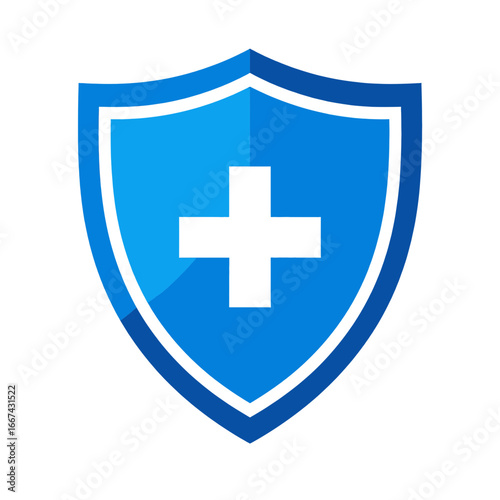 Health Insurance and Medical Protection Shield Icon