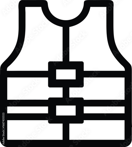 Life vest icon design with transparent background
