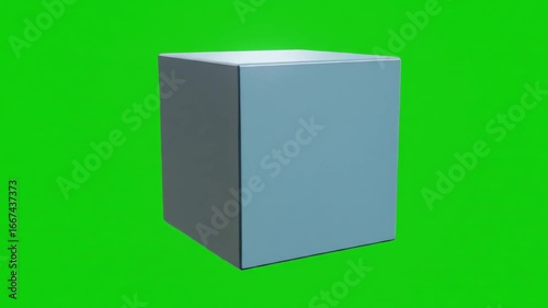 Abstract Cube Rotation: Geometric Animation