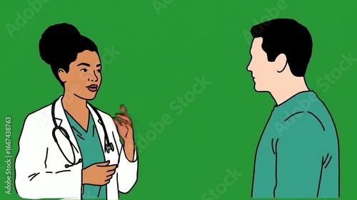 Doctor Patient Consultation: Animated Healthcare Scene
