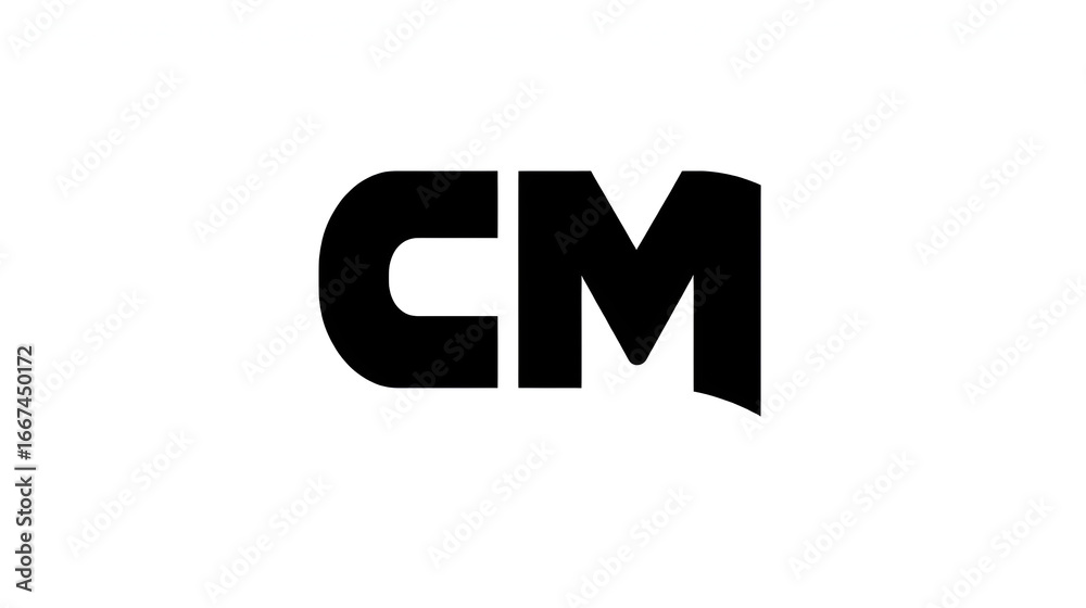 Obraz premium Abstract letter CM, MC logo.