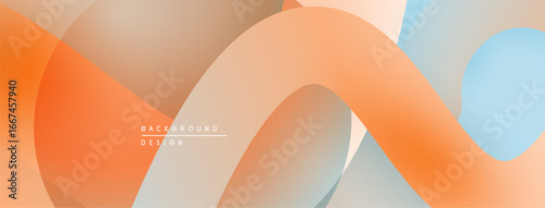 Abstract fluid shapes, warm colors dominate. Soft gradients create modern background design. Minimalist aesthetic, smooth transitions visible.