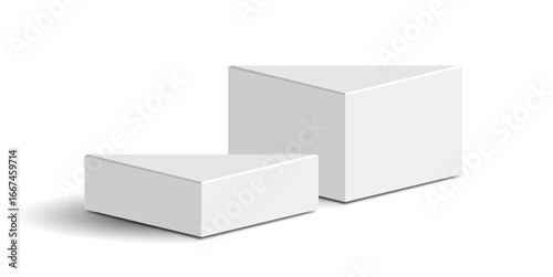 Triangle block podium stage platform pedestal vector for product display, awards, and elegant showcases. Useful for illustrating a sophisticated background, a luxurious space, or a corner stand.