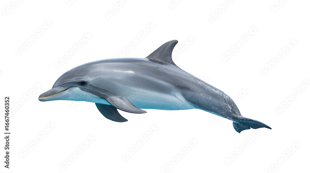 Fototapeta premium A dolphin swimming gracefully in the ocean