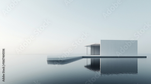 Flying Paper in White and Gray Tones – Minimal Abstract