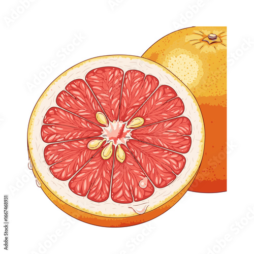 grapefruit vector illustration design
