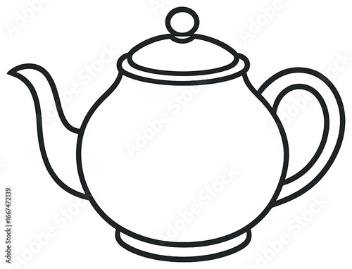 Elegant teapot vector design: minimalistic, modern kettle artwork for kitchen decor
