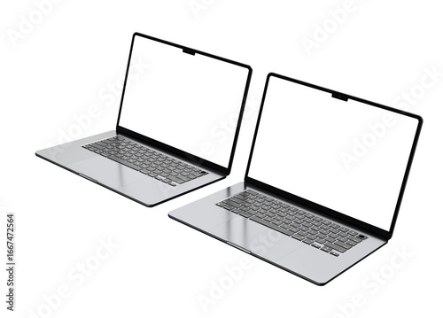 Two Realistic Apple MacBook Air Space Gray 15