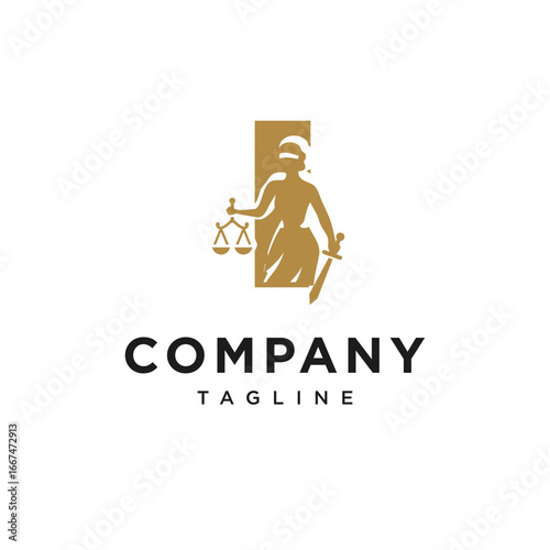 Letter I Themis Logo Icon Vector