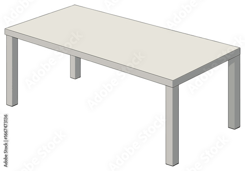 Elegant dining table vector: minimalist and modern furniture design for stylish interiors
