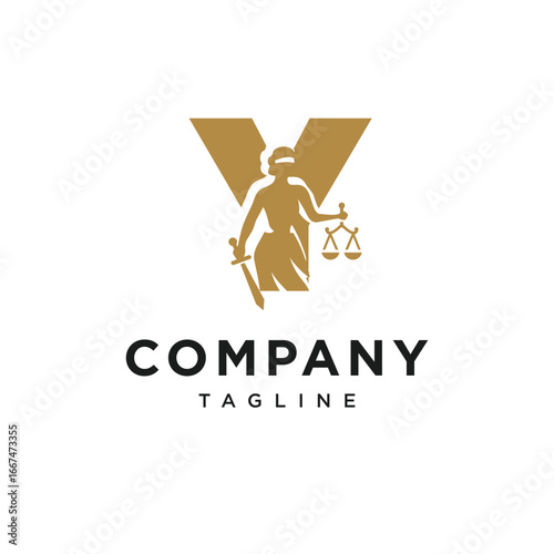 Letter Y Themis Logo Icon Vector