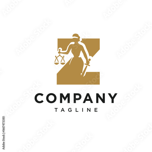 Letter Z Themis Logo Icon Vector