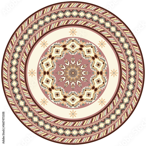 Circular pattern, carpet edge, circle carpet