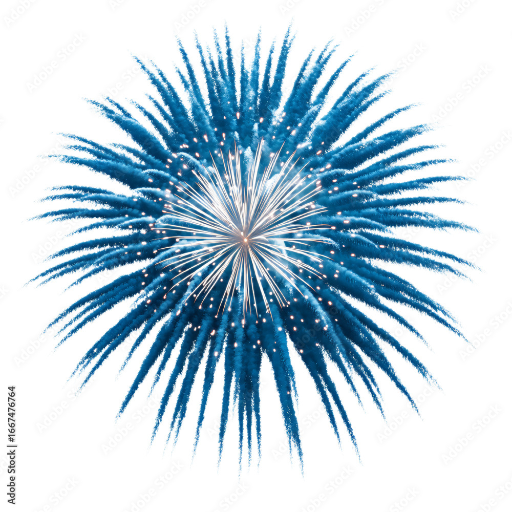 Fototapeta premium Radial Fireworks Rosette with 12 Rays and Dot Sparks